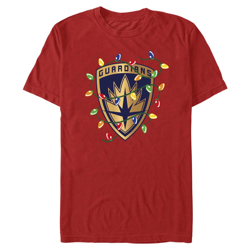RED - Men's Marvel Guardians of the Galaxy Holiday Guardian Badge T-Shirt - mens t-shirt at TFC&H Co.