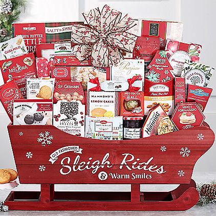 7 27 19 - Old Fashioned Sleigh Ride: Holiday Gift Basket - Christmas Gift Basket at TFC&H Co.