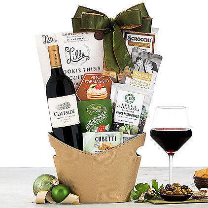 5 9 13 - Cliffside Cabernet: Red Wine Gift Basket - Gift basket at TFC&H Co.