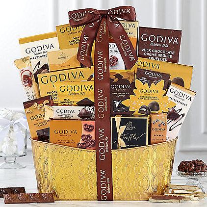 15 15 13 - Godiva Extravaganza: Premium Chocolate Basket - Gift basket at TFC&H Co.