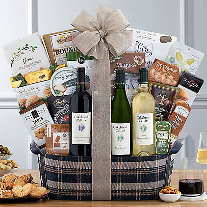 10 22 13 - Cakebread Cellars Quartet: Gourmet Wine Basket - Gift basket at TFC&H Co.