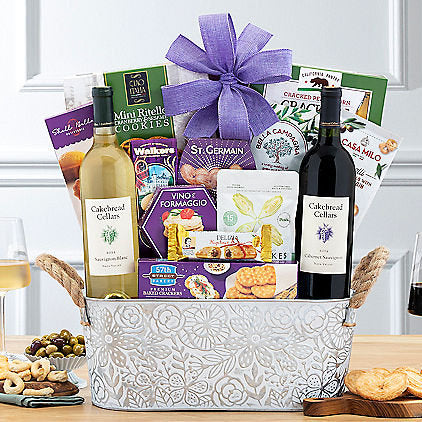 10 17 13 - Cakebread Cellars Duet: Gourmet Wine Basket - Gift basket at TFC&H Co.