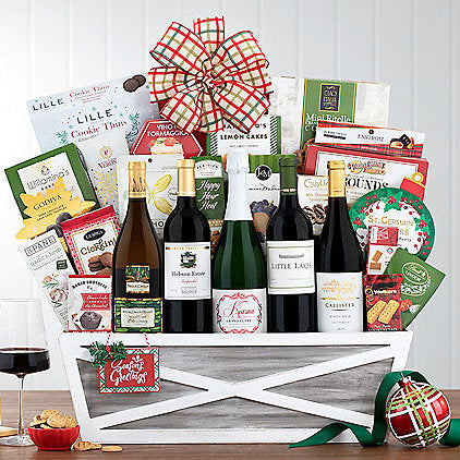 8 19 14 - Tis the Season: Wine Collection Basket - Gift basket at TFC&H Co.