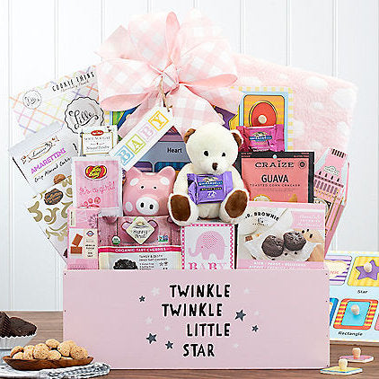 - Hello Baby: Baby Girl Gift Basket - baby gift basket at TFC&H Co.
