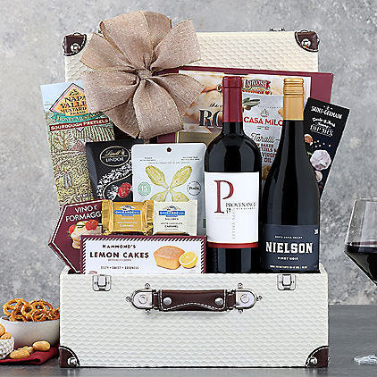 10 15 13 - Provenance Cabernet & Nielson Pinot Noir: Wine Gift Basket - Gift basket at TFC&H Co.