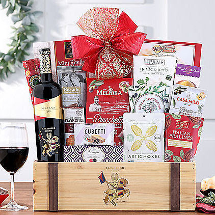 6 17 13 - Cavaliere D'Oro Toscano: Premium Red Wine Basket - Gift basket at TFC&H Co.