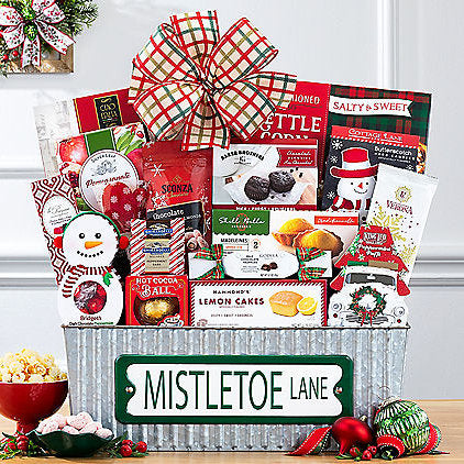 - Merry Mistletoe Lane: Gourmet Gift Basket - Gift basket at TFC&H Co.