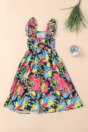 - Girls Floral Ruffled Dress - Mommy & Me - girls dress at TFC&H Co.