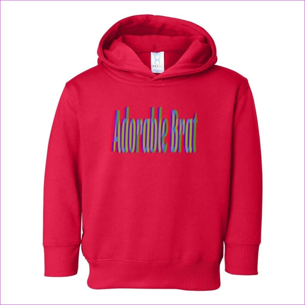 Red - Adorable Brat Toddler Pullover Hoodie - toddler hoodie at TFC&H Co.