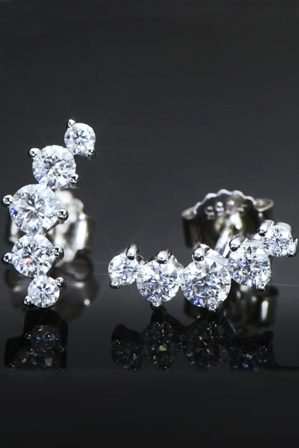 - All You Need Moissanite Platinum-Plated Earrings - earrings at TFC&H Co.