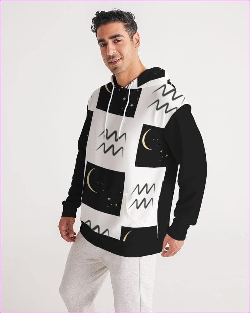 Aquarius Moon Men's Hoodie - Hoodie at TFC&H Co.