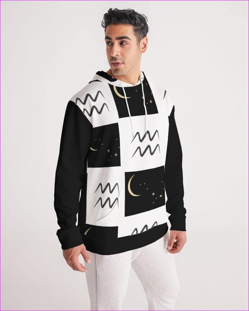 Aquarius Moon Men's Hoodie - Hoodie at TFC&H Co.
