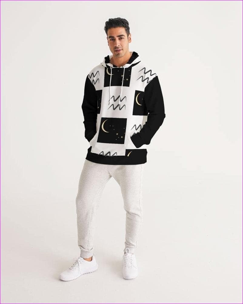 Aquarius Moon Men's Hoodie - Hoodie at TFC&H Co.