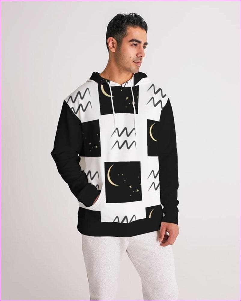 Aquarius Moon Men's Hoodie - Hoodie at TFC&H Co.