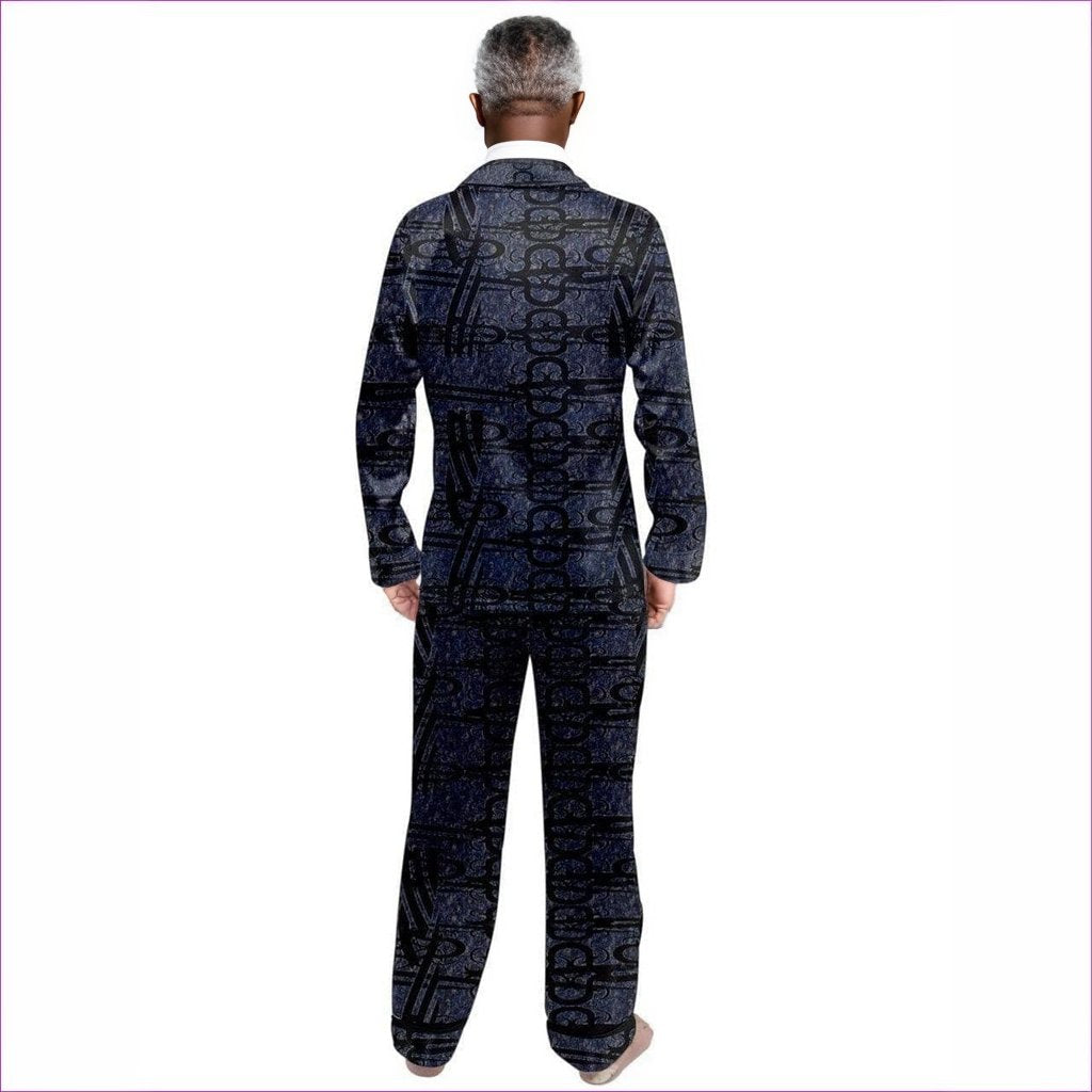 - Aros Men's Long Sleeve Satin PJ Set - mens pajama-sets at TFC&H Co.