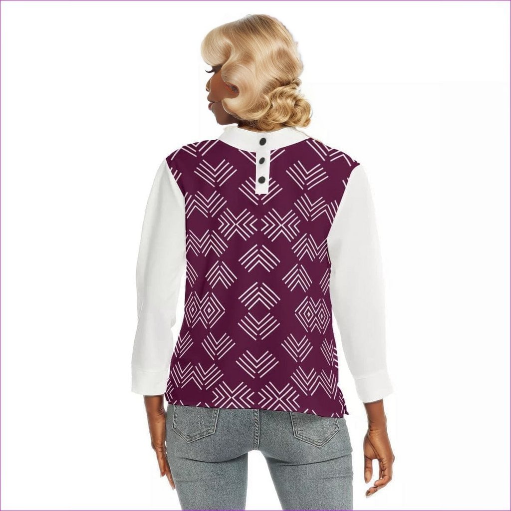 Arrows Womens Back Buttoned Blouse - women's blouse at TFC&H Co.