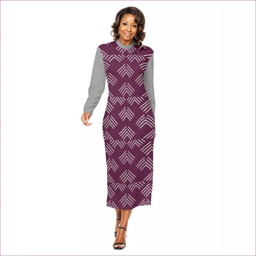 maroon Arrows Womens Hip Dress - women's dress at TFC&H Co.