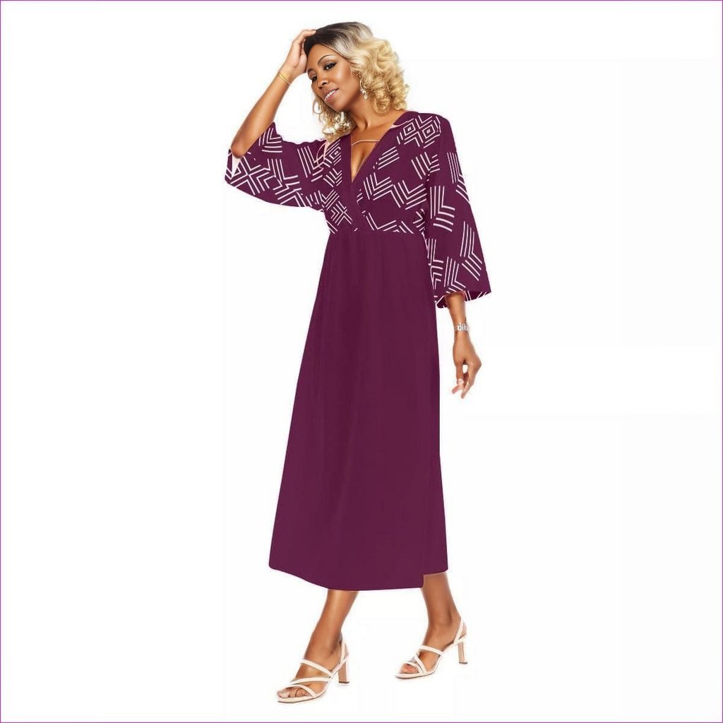 Arrows Womens Mid-Sleeve Long Dress - women's dress at TFC&H Co.