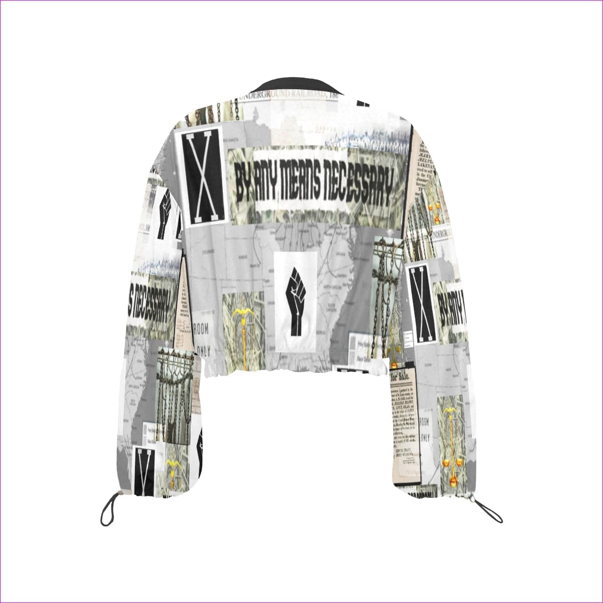 B.A.M.N 2 Womens Chiffon Cropped Jacket - women's jackets at TFC&H Co.