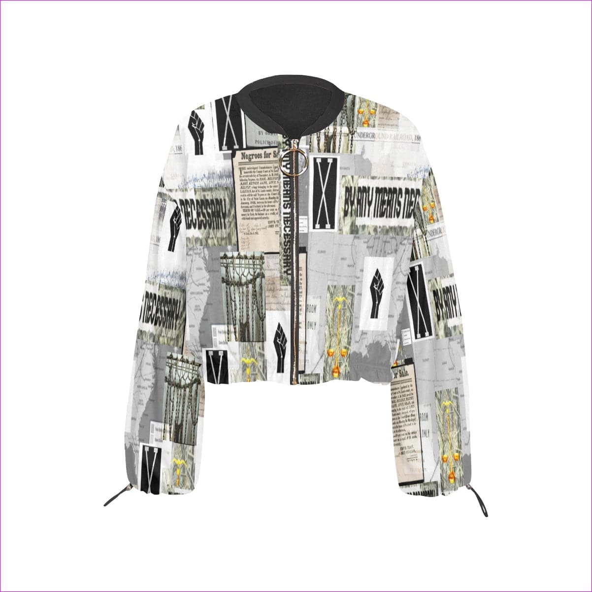 B.A.M.N 2 Womens Chiffon Cropped Jacket - women's jackets at TFC&H Co.