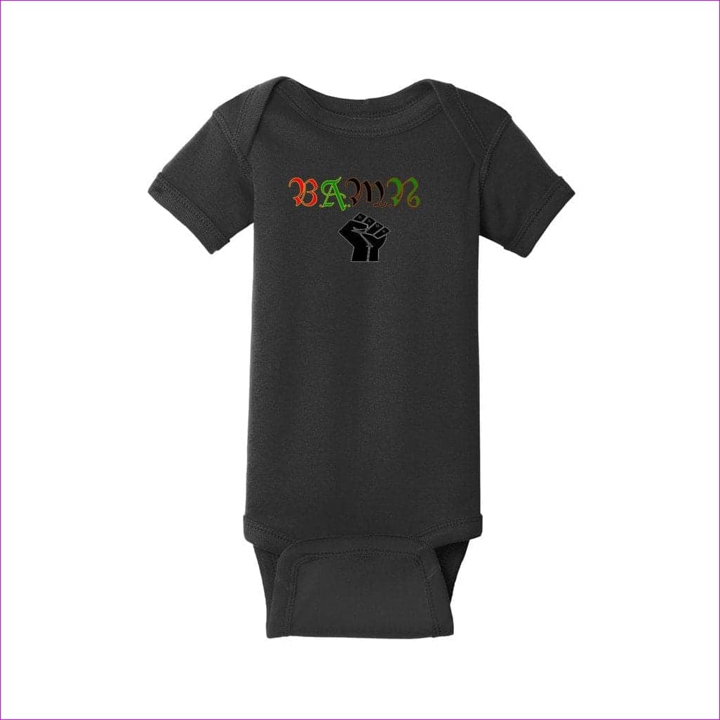 Black - B.A.M.N (By Any Means Necessary) Infant Baby Rib Bodysuit - infant onesie at TFC&H Co.