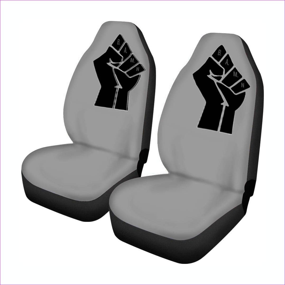 U gray - B.A.M.N - By Any Means Necessary Universal Car Seat Cover - car seat covers at TFC&H Co.