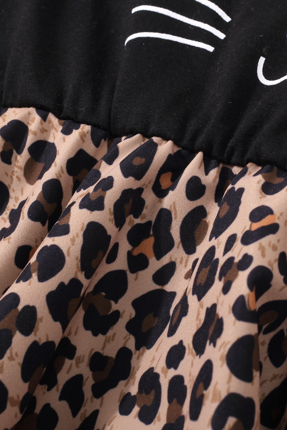 - Girls Leopard Graphic Handkerchief Hem Spliced Dress - girls dress at TFC&H Co.