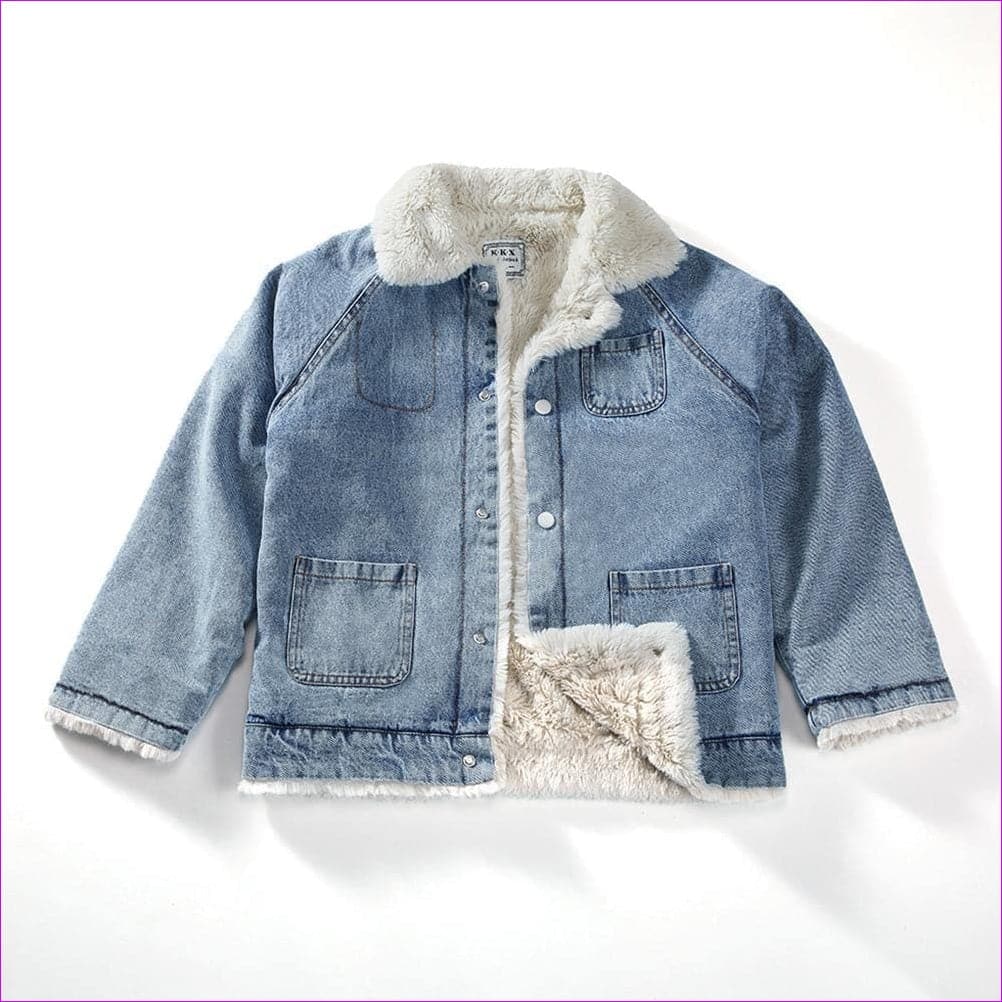 Bec & Friends Kids Faux Rabbit Fur Jacket - kids coat at TFC&H Co.