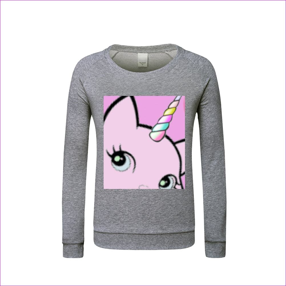 - Bec & Friends Uni-Kitten Kids Graphic Sweatshirt - kids sweatshirt at TFC&H Co.
