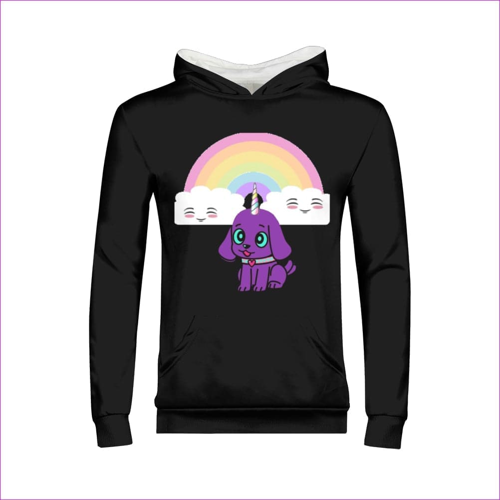Bec's Uni-Pup Kids Hoodie - Black - kids hoodie at TFC&H Co.