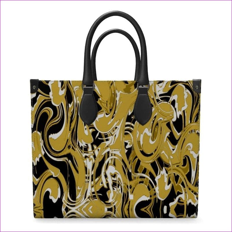Black Ivy Distressed Luxury Leather Shopper Bag - Leather Shopper Bag at TFC&H Co.