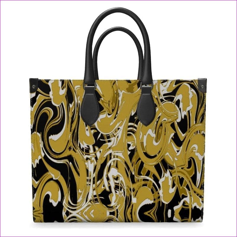 Black Ivy Distressed Luxury Leather Shopper Bag - Leather Shopper Bag at TFC&H Co.