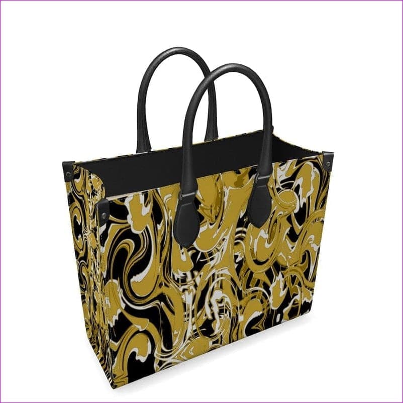 Black Ivy Distressed Luxury Leather Shopper Bag - Leather Shopper Bag at TFC&H Co.