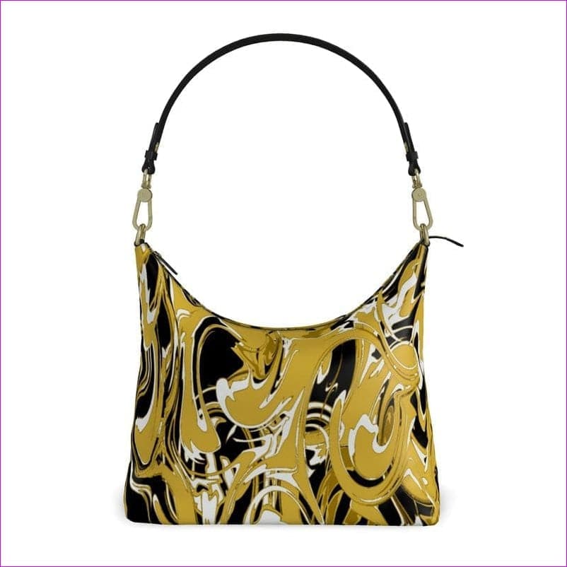 Black Ivy Distressed Luxury Square Hobo Bag - Square Hobo Bag at TFC&H Co.