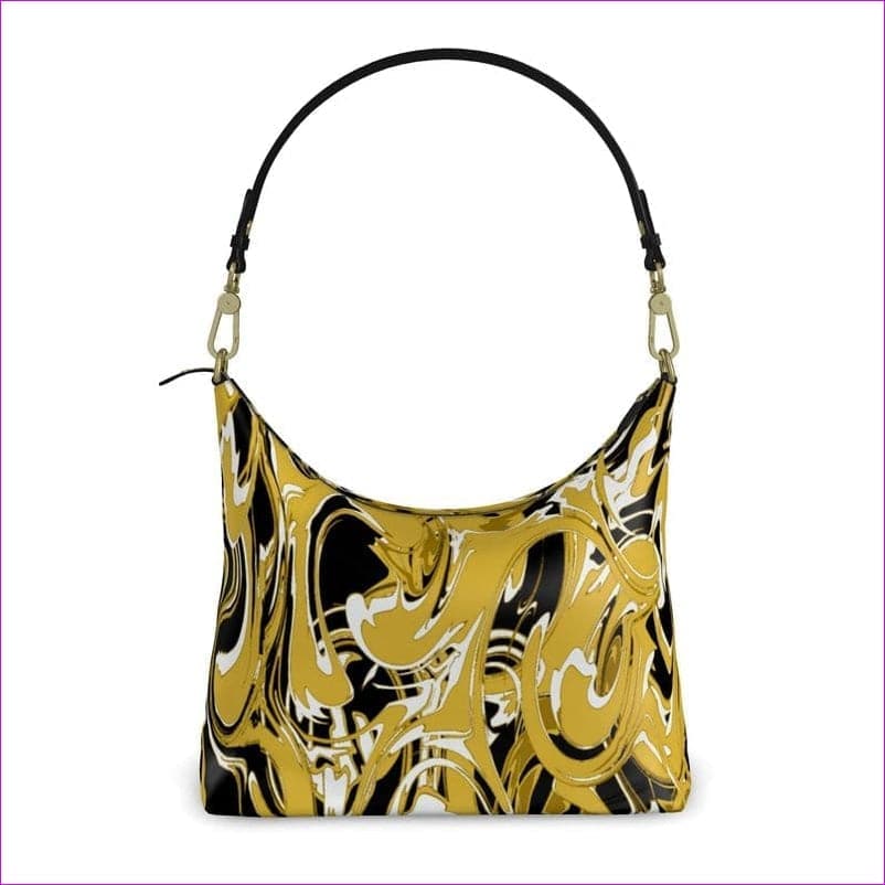 Black Ivy Distressed Luxury Square Hobo Bag - Square Hobo Bag at TFC&H Co.