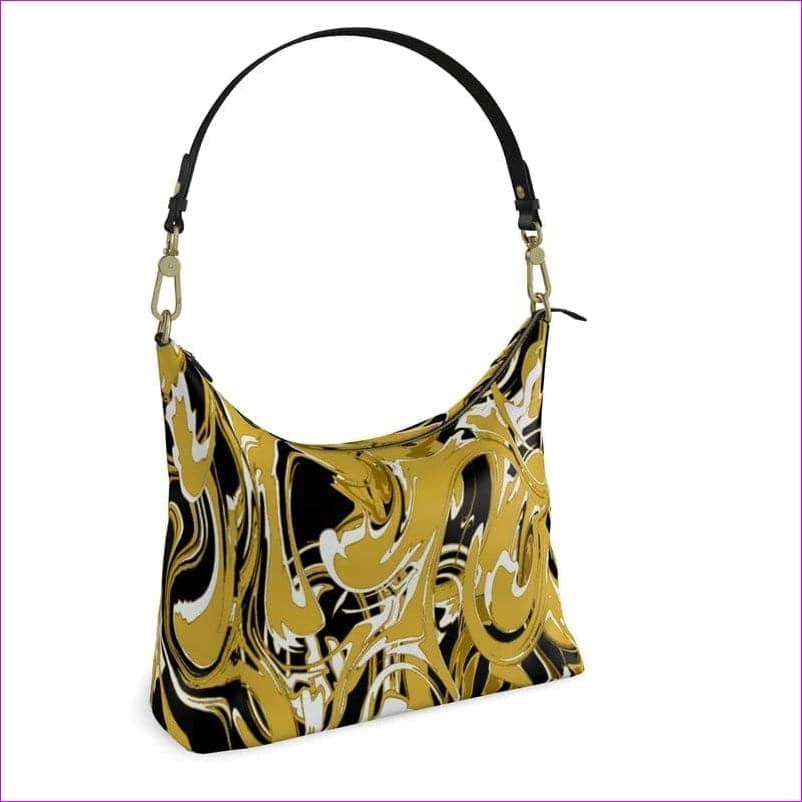Black Ivy Distressed Luxury Square Hobo Bag - Square Hobo Bag at TFC&H Co.