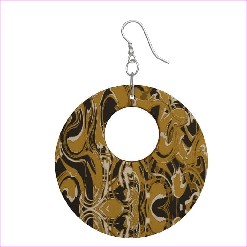 Black Ivy Distressed Premium Wooden Earrings - Wooden Earrings at TFC&H Co.