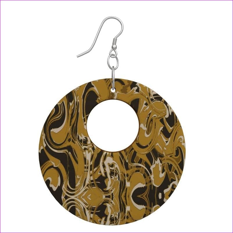 Black Ivy Distressed Premium Wooden Earrings - Wooden Earrings at TFC&H Co.