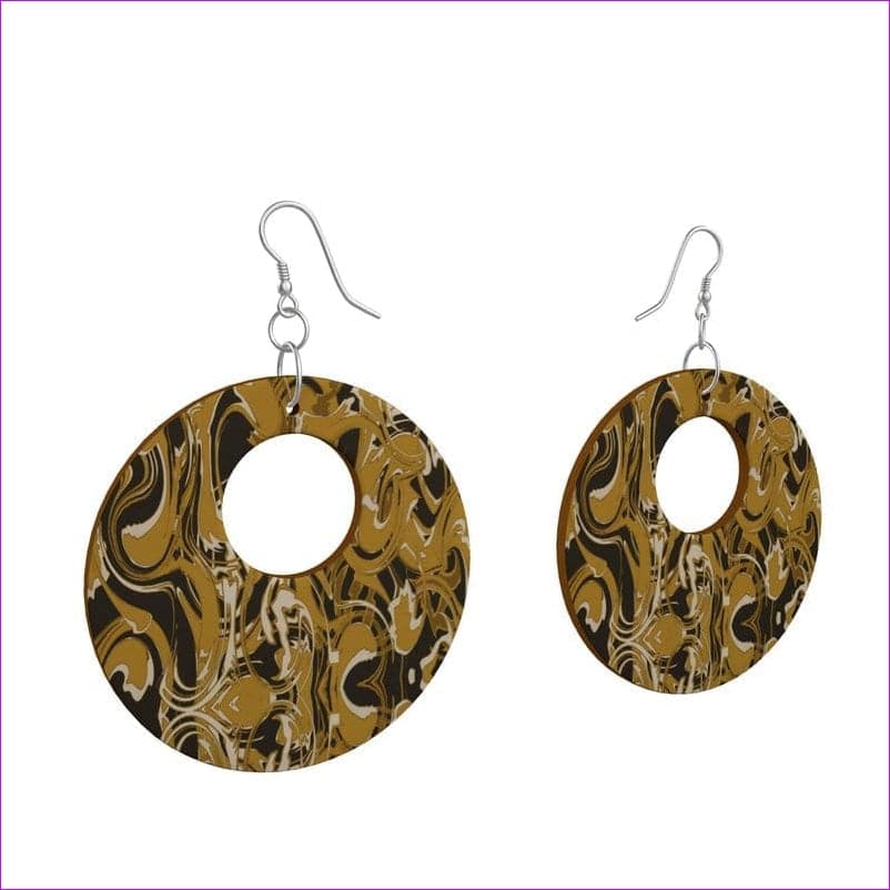 Black Ivy Distressed Premium Wooden Earrings - Wooden Earrings at TFC&H Co.
