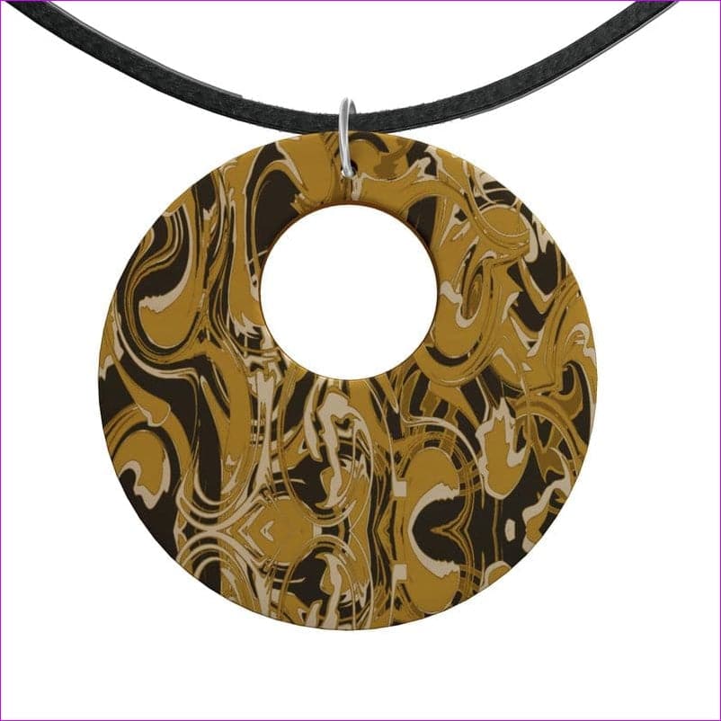 Black Ivy Distressed Premium Wooden Pendant Necklace - Wooden Pendant Necklace at TFC&H Co.