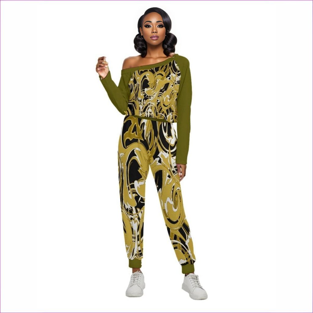 Black Ivy Distressed Womens Off-Shoulder Jumpsuit - women's jumpsuit at TFC&H Co.
