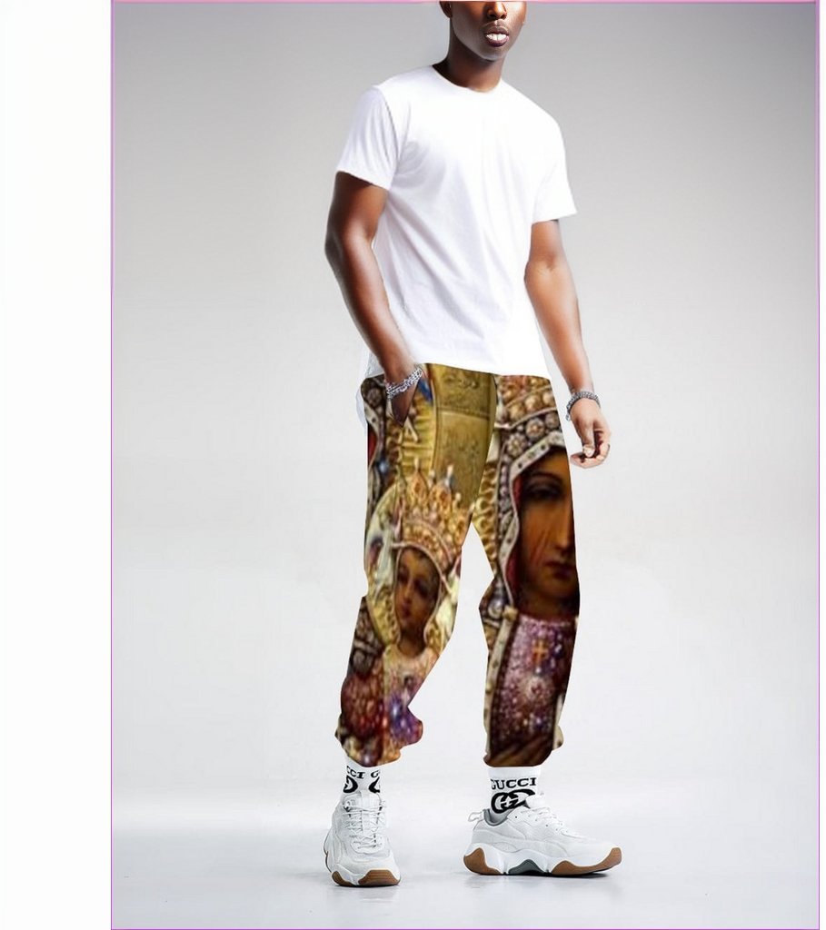 Black Madonna Baggy Jogger Pants - men's sweatpants at TFC&H Co.