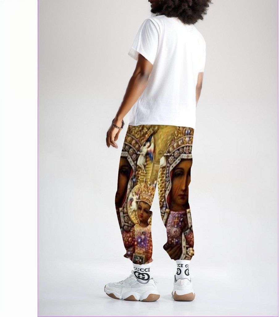 Black Madonna Baggy Jogger Pants - men's sweatpants at TFC&H Co.