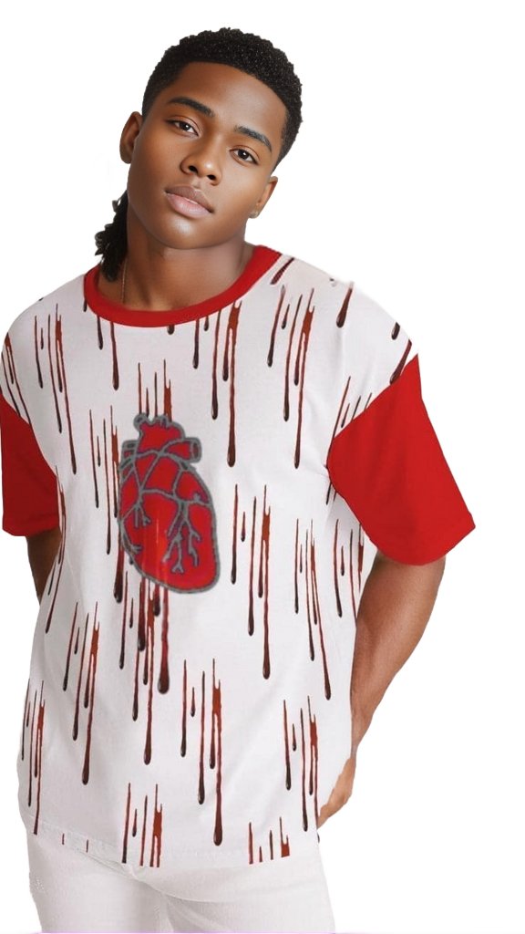 Bleeding Heart Men's Premium Heavyweight Tee - men's t-shirt at TFC&H Co.