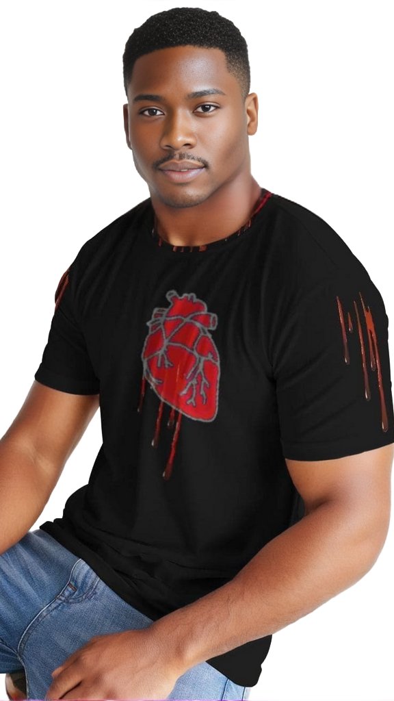 Bleeding Heart Men's Tee - men's t-shirt at TFC&H Co.