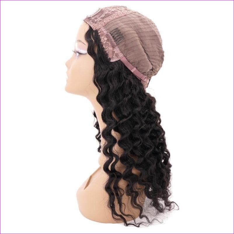 Brazilian Deep Wave U-Part Wig - wig at TFC&H Co.
