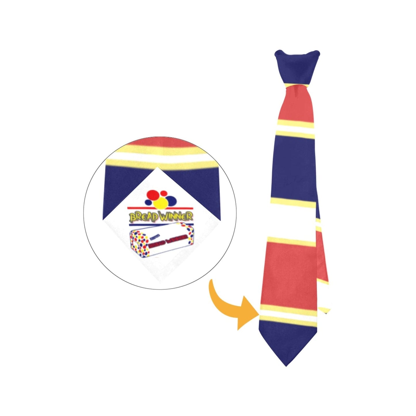 One Size Bread Winner Custom Peekaboo Necktie with Your Hidden Photo Bread Winner Hidden Message Necktie - necktie at TFC&H Co.