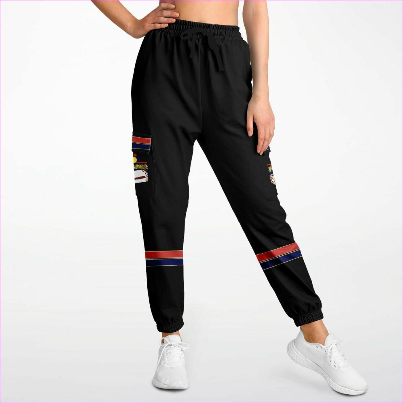 Bread Winner Premium Black Cargo Sweatpants - Fashion Cargo Sweatpants - AOP at TFC&H Co.