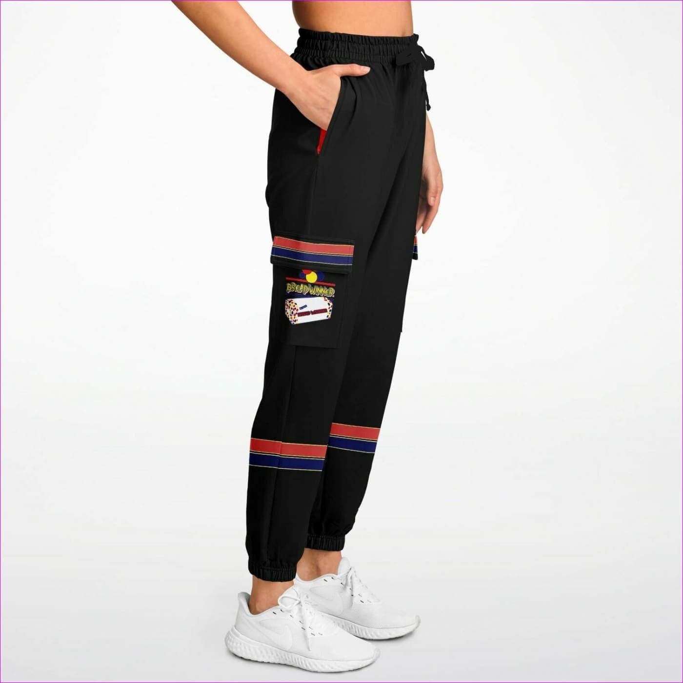 Bread Winner Premium Black Cargo Sweatpants - Fashion Cargo Sweatpants - AOP at TFC&H Co.