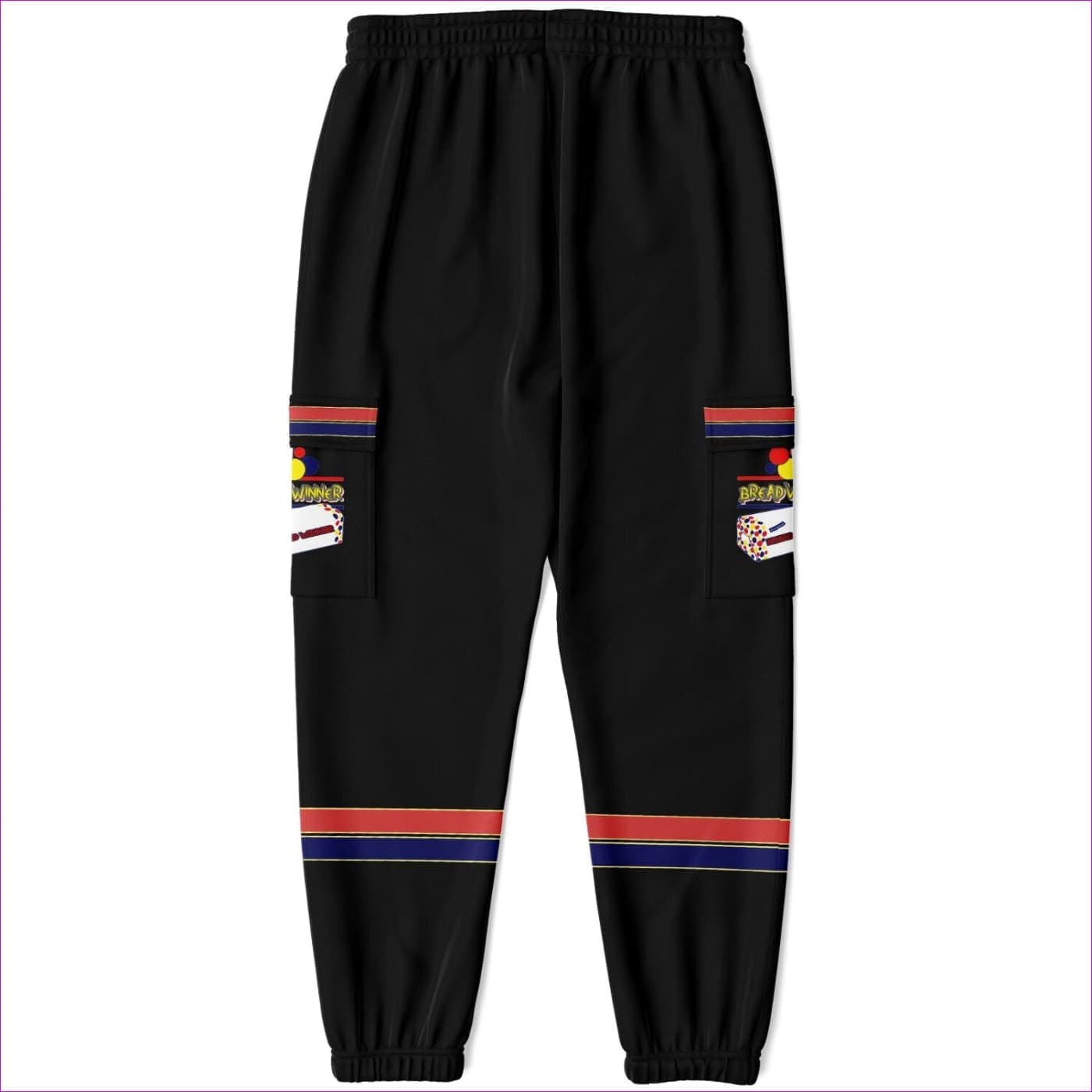 Bread Winner Premium Black Cargo Sweatpants - Fashion Cargo Sweatpants - AOP at TFC&H Co.